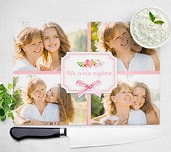 Tagliere in vetro Collage for mum