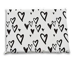 Cuscino mare Cuori neri