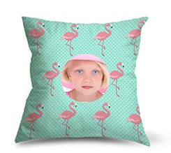 Cuscino in Tessuto Scamosciato Fenicotteri rosa