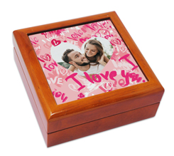 Portagioie in legno Words of love