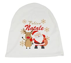 Cappello in pile lungo Babbo con renna