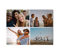 Puzzle in tessuto “collage 4 riquadri” personalizzabile