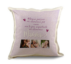 Cuscino in Juta Citazione mamma