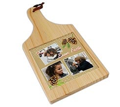 Tagliere in legno Pigne natalizie
