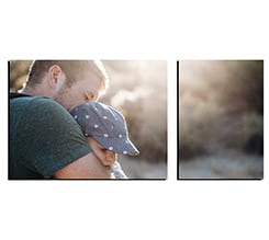 Tela 2 pannelli Rettangolo frazionato