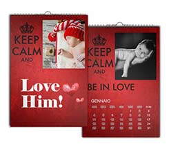 Keep Calm Rosso Calendari Multipagina A4