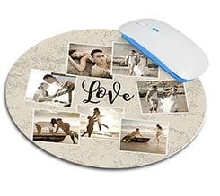 Tappetino mouse tondo Crazy collage