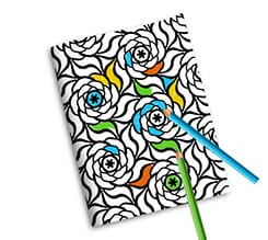 Quaderno Copertina da Colorare Big flowers