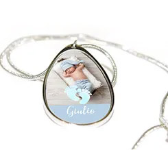 Collana Ciondolo Goccia Blue baby