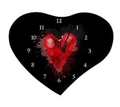 Orologio Cuore Legno 36x30 Red heart