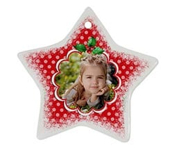 Decorazioni natalizie ceramica stella Bacche natalizie