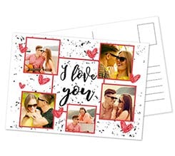 Cartolina I love you collage