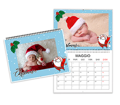 Calendario doppio Merry Christmas personalizzabile