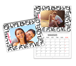 Calendario doppio love scritte personalizzabile