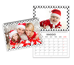 Calendario doppio buone feste personalizzabile
