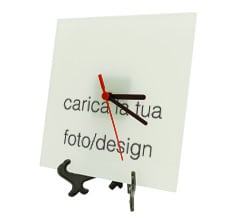 Orologio Quadrato in Vetro da Tavolo