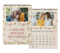 Calendario A4 annuale con foto e dedica per nonna