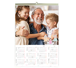 Calendario A4 annuale con foto per festa dei nonni