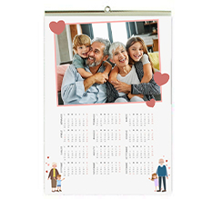 Calendario A3 Annuale grafica nonni e nipoti