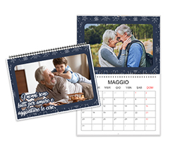 Calendario doppio con foto e grafica nonni da amare