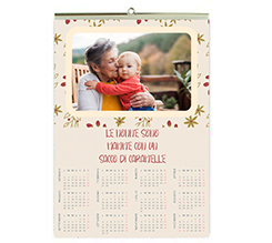 Calendario A4 annuale con foto e dedica per nonna