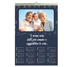 Calendario A4 annuale con foto e grafica nonni da amare