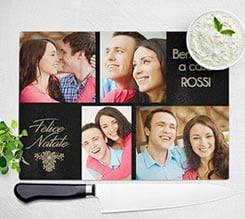 Tagliere in vetro Dark collage