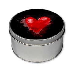 Scatole di Latta Tonda Black love
