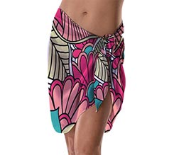 Pareo da Mare Corto Floreal pink