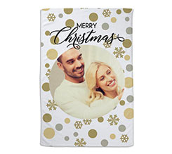 Coperta 100x150 Pois dorati natalizi