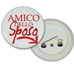 Spilla rotonda Amico dello sposo