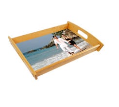 Vassoio piccolo in legno naturale personalizzato