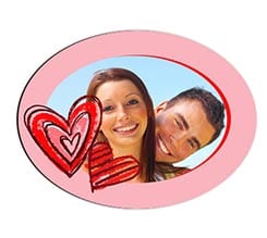 Calamita Ovale 12x9 cm Hearts