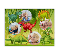 Tappeto giochi in feltro Dinosauri