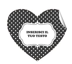 Adesivo personalizzato cuore Chic