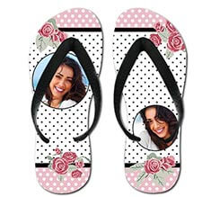 Infradito da mare Rose con pois neri