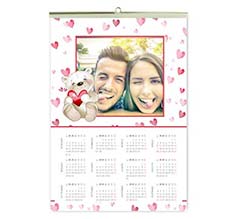 Calendario A4 pagina singola Sweet teddy bear