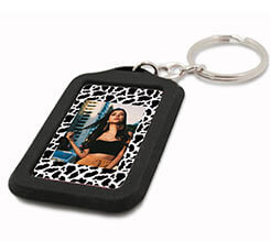 Portachiavi da donna in gomma Pezzato