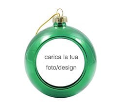 Palla di Natale in vetro colorato verde