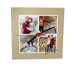 Orologio quadrato in vetro 4 love