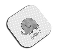 Sottobicchiere in legno quadrato Multicolour