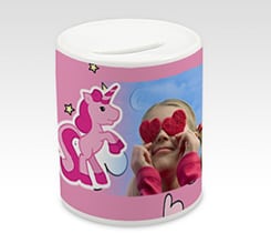 Salvadanaio Pony rosa