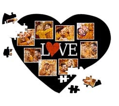 Puzzle cuore A4 Lovely collage