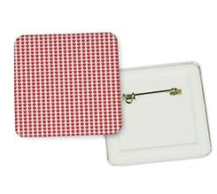 Spilla Quadrata Texture Cuori