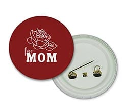 Spilla Rotonda Rosa rossa