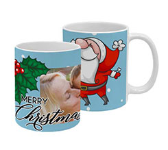 Tazza panoramica Natale celeste