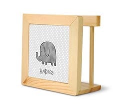 Portatovaglioli in legno Elefantino grigio