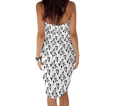 Pareo da Mare Lungo Cuori neri