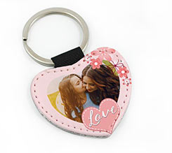 Portachiavi a Cuore in Pelle festa Mamma