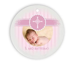 Decorazioni natalizie ceramica tonda Baptism her